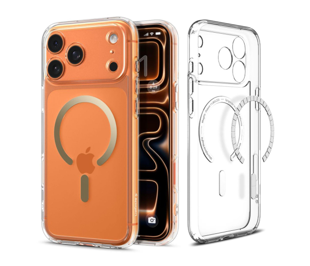 SPIGEN Ultra Hybrid Mag Magsafe do Iphone 17 Pro Clear/Gold 8800283314809 - 1359912 - zdjęcie